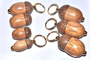 Handmade oak keyrings