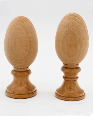 Handmade wooden eggs