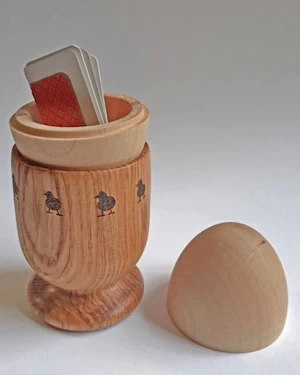 Handmade wooden egg