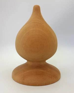 Handmade wooden outdoor finial